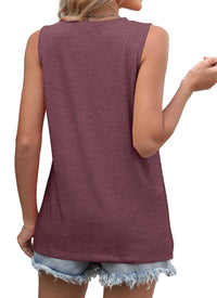 WIHOLL Summer Tank Tops for Women Loose Fit Crew Neck Casual Sleeveless Tops 2025 Trendy - 7DAY'S