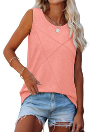 WIHOLL Summer Tank Tops for Women Loose Fit Crew Neck Casual Sleeveless Tops 2025 Trendy - 7DAY'S
