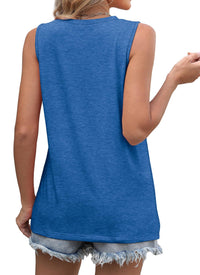 WIHOLL Summer Tank Tops for Women Loose Fit Crew Neck Casual Sleeveless Tops 2025 Trendy - 7DAY'S