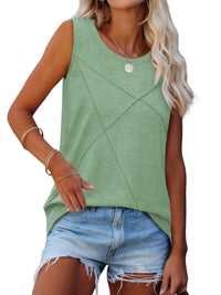 WIHOLL Summer Tank Tops for Women Loose Fit Crew Neck Casual Sleeveless Tops 2025 Trendy - 7DAY'S