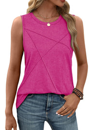 WIHOLL Summer Tank Tops for Women Loose Fit Crew Neck Casual Sleeveless Tops 2025 Trendy - 7DAY'S