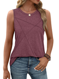 WIHOLL Summer Tank Tops for Women Loose Fit Crew Neck Casual Sleeveless Tops 2025 Trendy - 7DAY'S
