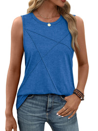 WIHOLL Summer Tank Tops for Women Loose Fit Crew Neck Casual Sleeveless Tops 2025 Trendy - 7DAY'S