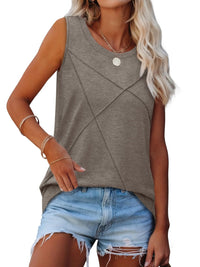 WIHOLL Summer Tank Tops for Women Loose Fit Crew Neck Casual Sleeveless Tops 2025 Trendy - 7DAY'S