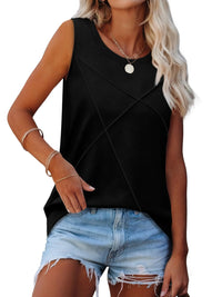 WIHOLL Summer Tank Tops for Women Loose Fit Crew Neck Casual Sleeveless Tops 2025 Trendy - 7DAY'S