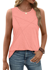 WIHOLL Summer Tank Tops for Women Loose Fit Crew Neck Casual Sleeveless Tops 2025 Trendy - 7DAY'S