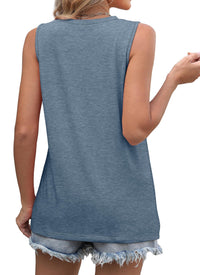 WIHOLL Summer Tank Tops for Women Loose Fit Crew Neck Casual Sleeveless Tops 2025 Trendy - 7DAY'S