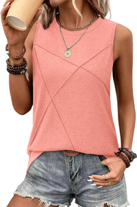 WIHOLL Summer Tank Tops for Women Loose Fit Crew Neck Casual Sleeveless Tops 2025 Trendy - 7DAY'S