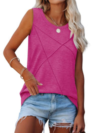 WIHOLL Summer Tank Tops for Women Loose Fit Crew Neck Casual Sleeveless Tops 2025 Trendy - 7DAY'S