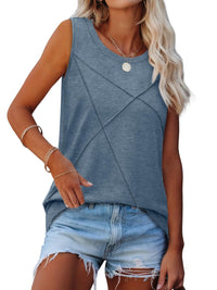 WIHOLL Summer Tank Tops for Women Loose Fit Crew Neck Casual Sleeveless Tops 2025 Trendy - 7DAY'S