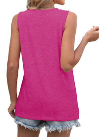 WIHOLL Summer Tank Tops for Women Loose Fit Crew Neck Casual Sleeveless Tops 2025 Trendy - 7DAY'S