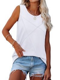 WIHOLL Summer Tank Tops for Women Loose Fit Crew Neck Casual Sleeveless Tops 2025 Trendy - 7DAY'S