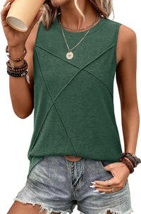 WIHOLL Summer Tank Tops for Women Loose Fit Crew Neck Casual Sleeveless Tops 2025 Trendy - 7DAY'S
