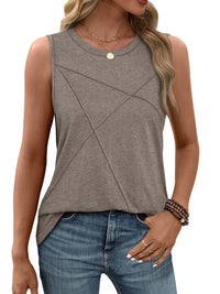 WIHOLL Summer Tank Tops for Women Loose Fit Crew Neck Casual Sleeveless Tops 2025 Trendy - 7DAY'S