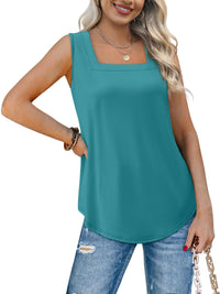 WIHOLL Tank Tops for Women Summer Outfits 2025 Square Neck Casual Shirts Blouses - 7DAY'S
