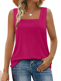 WIHOLL Tank Tops for Women Summer Outfits 2025 Square Neck Casual Shirts Blouses - 7DAY'S