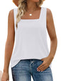 WIHOLL Tank Tops for Women Summer Outfits 2025 Square Neck Casual Shirts Blouses - 7DAY'S