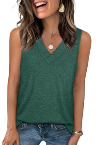 WIHOLL Tank Tops for Women Summer V Neck T Shirts Trendy Sleeveless Basic Tee Loose Fit 2025 Fashion - 7DAY'S