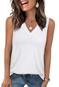 WIHOLL Tank Tops for Women Summer V Neck T Shirts Trendy Sleeveless Basic Tee Loose Fit 2025 Fashion - 7DAY'S