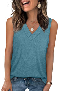 WIHOLL Tank Tops for Women Summer V Neck T Shirts Trendy Sleeveless Basic Tee Loose Fit 2025 Fashion - 7DAY'S