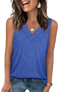 WIHOLL Tank Tops for Women Summer V Neck T Shirts Trendy Sleeveless Basic Tee Loose Fit 2025 Fashion - 7DAY'S