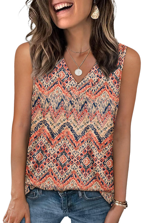 WIHOLL Tank Tops for Women Summer V Neck T Shirts Trendy Sleeveless Basic Tee Loose Fit 2025 Fashion - 7DAY'S