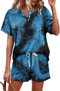 WIHOLL Two Piece Outfits for Women Lounge Sets Button Down Top and Shorts Set Sweatsuits with Pockets - 7DAY'S