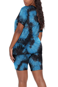 WIHOLL Two Piece Outfits for Women Short Sleeve V Neck Biker Shorts Set - 7DAY'S