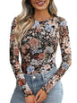 WIHOLL Womens Mesh Sheer Tops Sexy Crew Neck Summer Loose FIt Party Clubwear Shirts - 7DAY'S