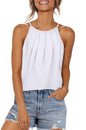 WIHOLL Womens Pleated Tank Tops Spaghetti Strap Camisole Halter Tops Curved Hem Fashion 2025 - 7DAY'S