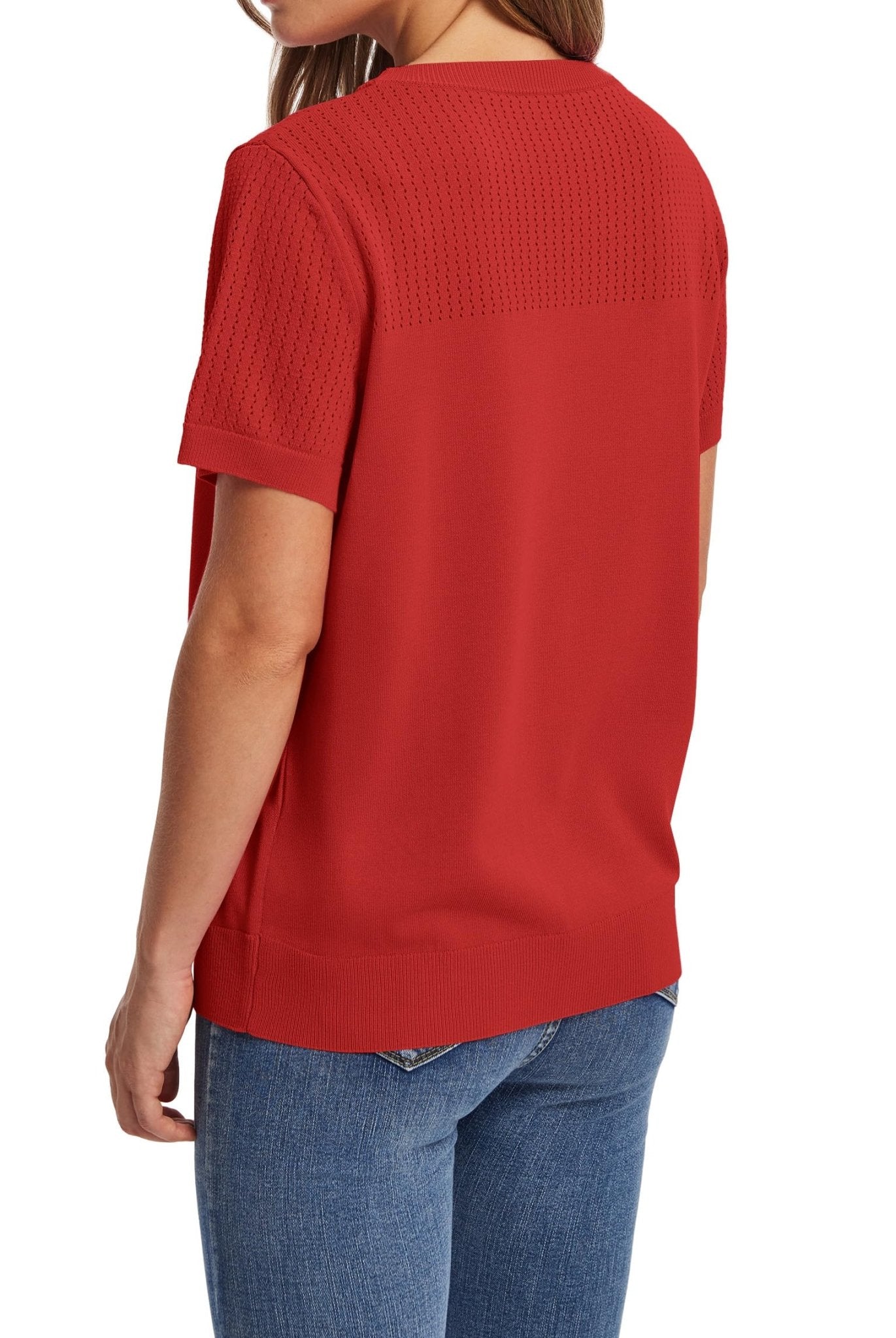 WIHOLL Women’s Short Sleeve Sweater 2025 Spring Summer Tops Pointelle Knit Business Casual Outfits Work Blouses Clothes - 7DAY'S