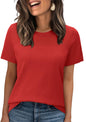 WIHOLL Women’s Short Sleeve Sweater 2025 Spring Summer Tops Pointelle Knit Business Casual Outfits Work Blouses Clothes - 7DAY'S