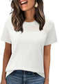 WIHOLL Women’s Short Sleeve Sweater 2025 Spring Summer Tops Pointelle Knit Business Casual Outfits Work Blouses Clothes - 7DAY'S