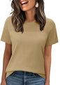 WIHOLL Women’s Short Sleeve Sweater 2025 Spring Summer Tops Pointelle Knit Business Casual Outfits Work Blouses Clothes - 7DAY'S
