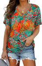 WIHOLL Womens Short Sleeve V Neck Dolman Tops with Side Shirring Loose Fit Shirts - 7DAY'S