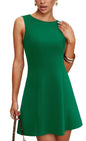 WIHOLL Women's Summer A - Line Sleeveless Boat Neck Mini Dress Club Party Little Short Dresses - 7DAY'S
