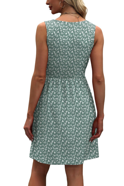 WIHOLL Women's Summer Dress 2025 A - Line Sleeveless Casual Sundress with Pockets Floral/Solid - 7DAY'S