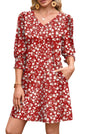WIHOLL Women's Summer Dresses 3/4 Puff Sleeve Casual Sundress Dress with Pockets Beach Vacation 2025 Fashion - 7DAY'S