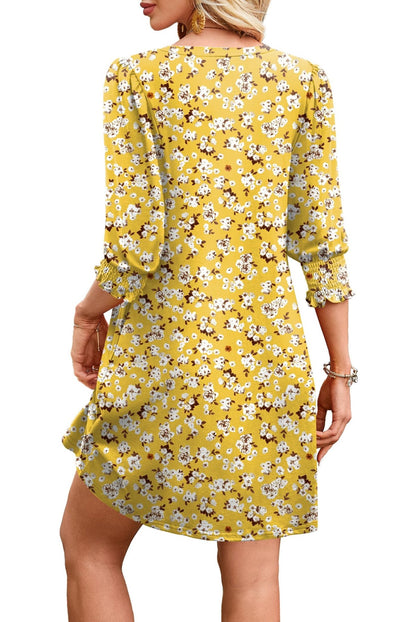 WIHOLL Women's Summer Dresses 3/4 Puff Sleeve Casual Sundress Dress with Pockets Beach Vacation 2025 Fashion - 7DAY'S