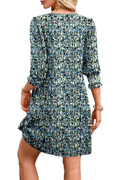 WIHOLL Women's Summer Dresses 3/4 Puff Sleeve Casual Sundress Dress with Pockets Beach Vacation 2025 Fashion - 7DAY'S