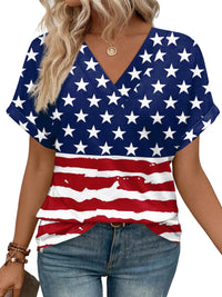 WIHOLL Womens Summer Tops Short Dolman Sleeve Shirts 2025 Fashion V Neck Outfits Clothes - 7DAY'S