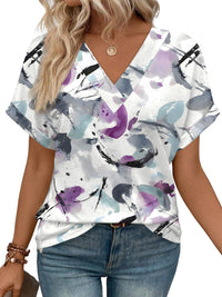 WIHOLL Womens Summer Tops Short Dolman Sleeve Shirts 2025 Fashion V Neck Outfits Clothes - 7DAY'S