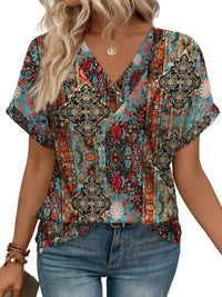 WIHOLL Womens Summer Tops Short Dolman Sleeve Shirts 2025 Fashion V Neck Outfits Clothes - 7DAY'S