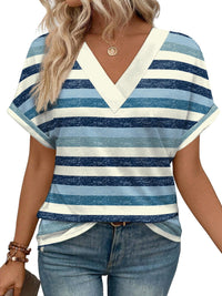 WIHOLL Womens Summer Tops Short Dolman Sleeve Shirts 2025 Fashion V Neck Outfits Clothes - 7DAY'S