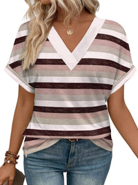 WIHOLL Womens Summer Tops Short Dolman Sleeve Shirts 2025 Fashion V Neck Outfits Clothes - 7DAY'S