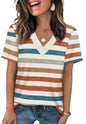 WIHOLL Womens Summer Tops Short Sleeve Basic Casual V Neck T Shirts Trendy Fashion 2025 - 7DAY'S