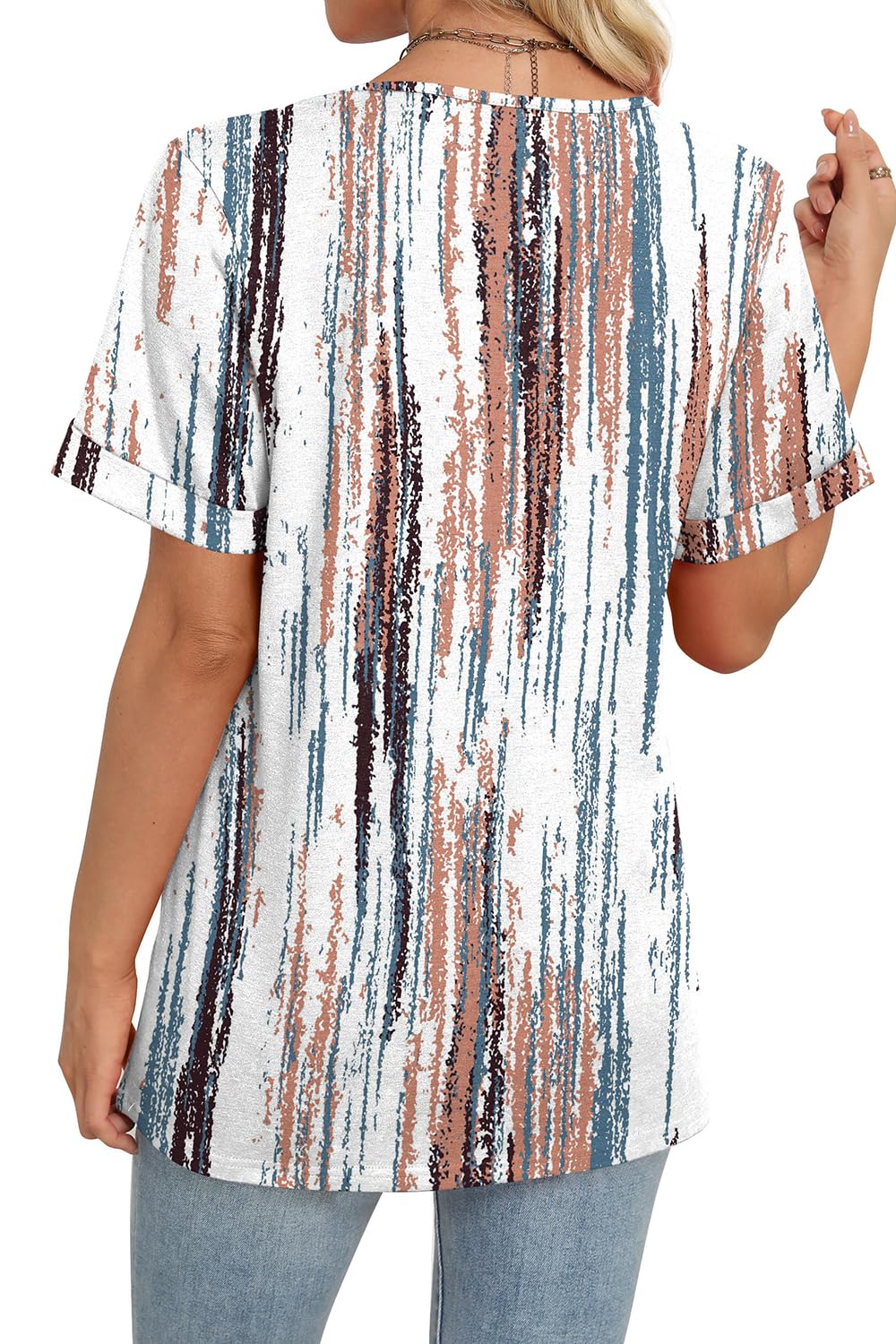 WIHOLL Womens Summer Tops Short Sleeve Basic Casual V Neck T Shirts Trendy Fashion 2025 - 7DAY'S