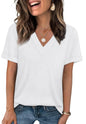 WIHOLL Womens Summer Tops Short Sleeve Basic Casual V Neck T Shirts Trendy Fashion 2025 - 7DAY'S