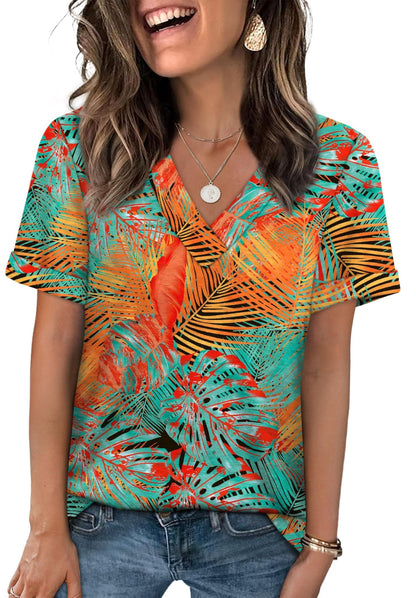WIHOLL Womens Summer Tops Short Sleeve Basic Casual V Neck T Shirts Trendy Fashion 2025 - 7DAY'S