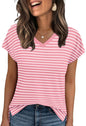 WIHOLL Womens Tops Basic Summer V Neck T Shirts Short Sleeve Dressy Casual Loose Fit Cute Tee Clothes Trendy Fashion Outfits - 7DAY'S